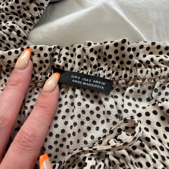 Zara Polka Dot Mini Dress with Puff Sleeves - Picture 10 of 10